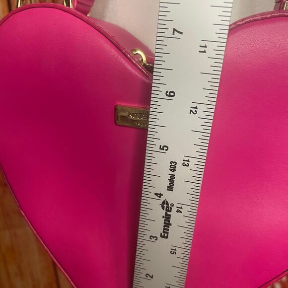 Kate Spade Sweetheart Pink purse with crossbody strap leather double zipper HTF! - Picture 6 of 7
